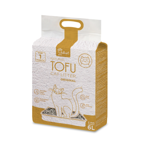 Velvet Paw Tofu kačių kraikas 6 l