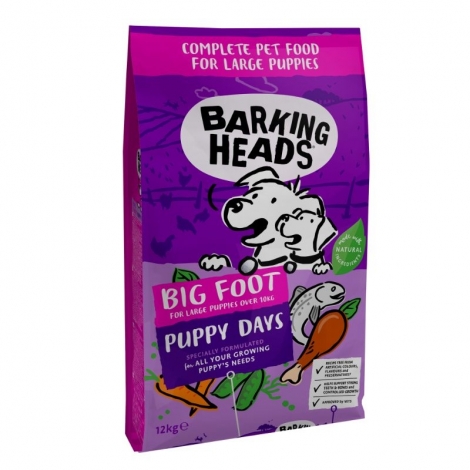 Barking Heads Large Puppy Days sausas maistas šuniukams begrūdis 12kg